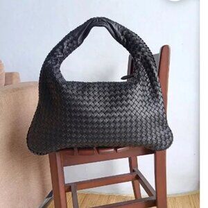 Handwoven Intrecciato Woven Leather Hobo Bag